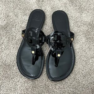 Tory Burch Miller Sandals - Black Patent 8.5